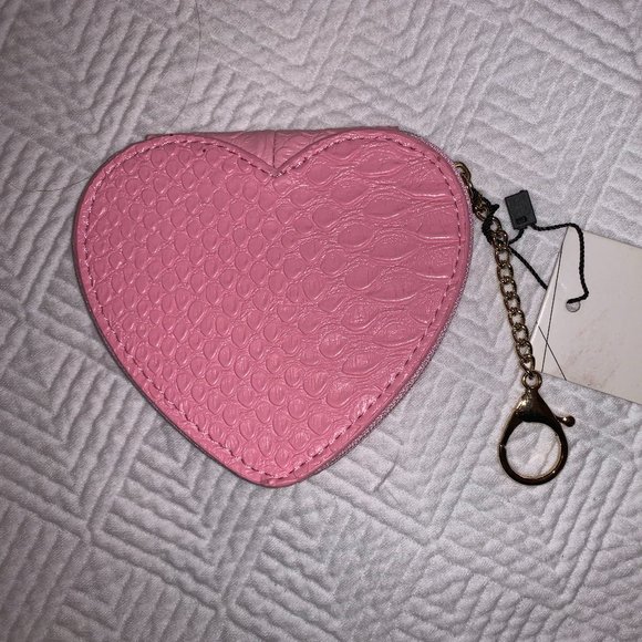 Pink Jules Kae heart-shaped coin purse - NWT - Picture 3 of 5